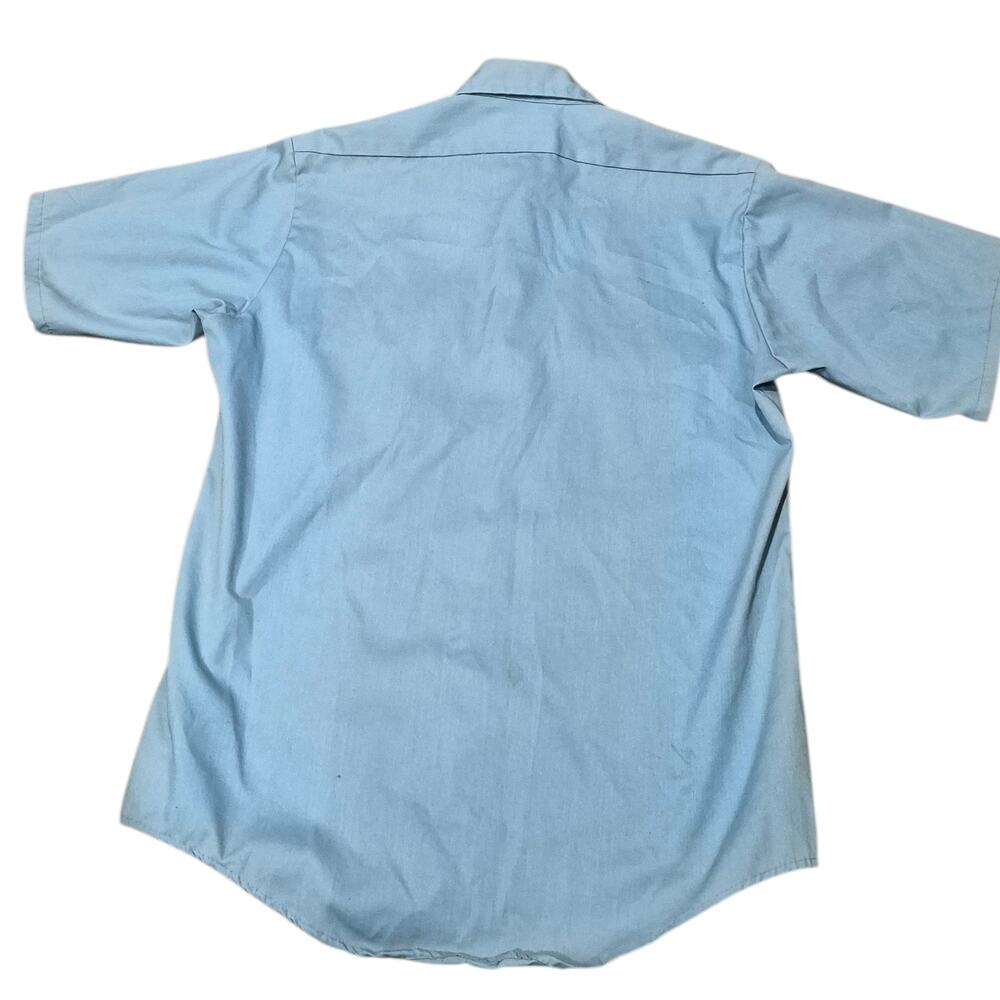 Vintage Wearguard USA Mechanics Shirt Automotive Workshirt blue men's m large xl - Picture 2 of 8